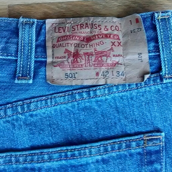 Levis 501 Button Fly Jeans 42 x 34 - Picture 8 of 8